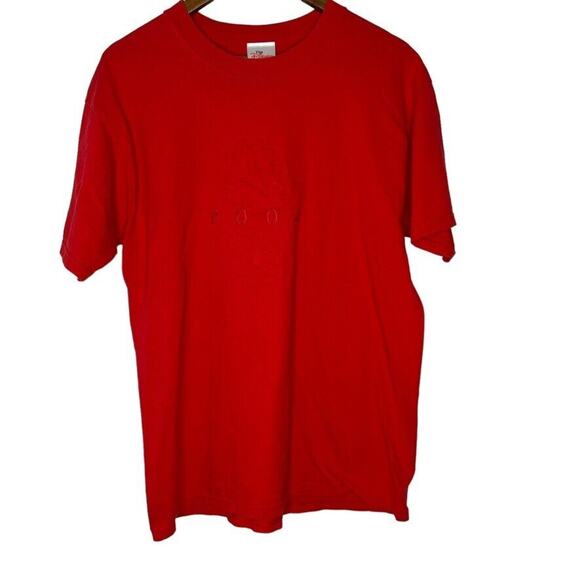 Disney Red Vintage 90's Winnie The Pooh Short Sleeve Shirt Size L Unisex Adult - Picture 1 of 10